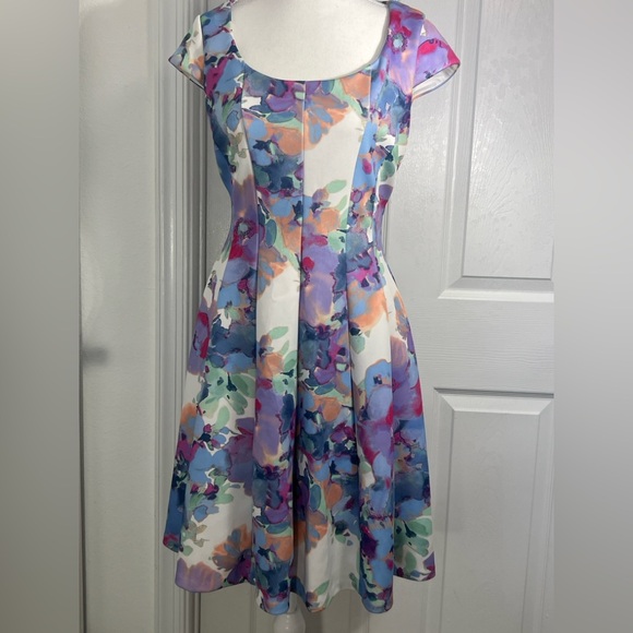 Karl Lagerfeld Multicolor Floral Midi Dress - Picture 6 of 12